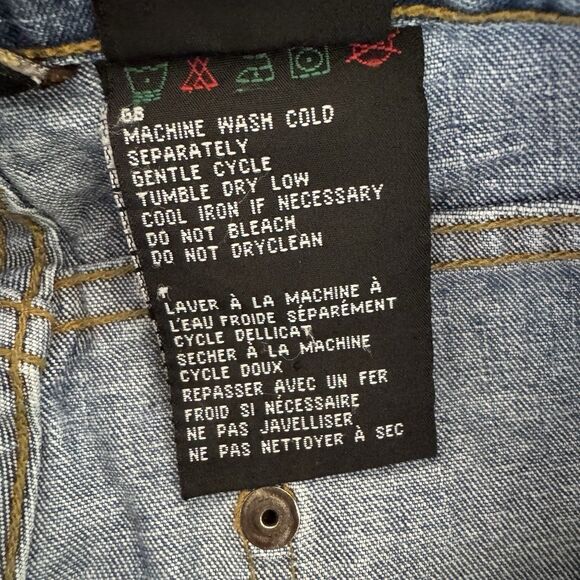 Vtg Y2K Harley Davidson Womens Side Snap Legs Boot Cut Biker Jeans - Picture 5 of 14